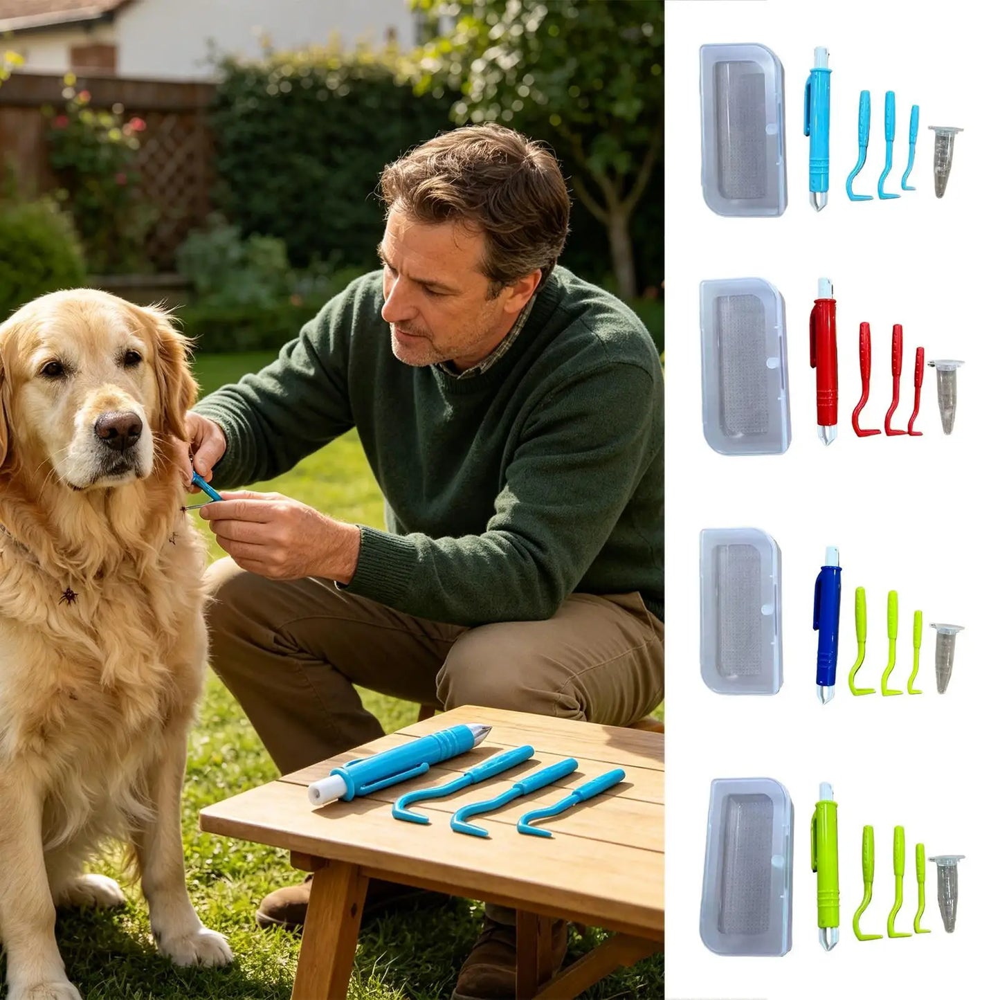 Tick Removal Tool Portable Reusable Tweezers for Dogs Cats Horses Cattle Sheep, Outdoor Home Daily Grooming Travel Camping ﻿ Peaceful Pleasures Health and Wellness