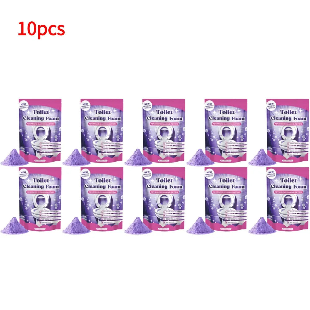 Efficient Toilet Bowl Cleaner Powder Foam for Deep Cleaning Peaceful Pleasures Health and Wellness 10pcs
