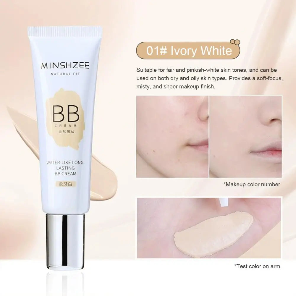 MINSHZEE Hydrating BB Cream Liquid Foundation – 30g Lightweight Concealer, Brightening & Matte Finish for All Skin Types Peaceful Pleasures Health and Wellness