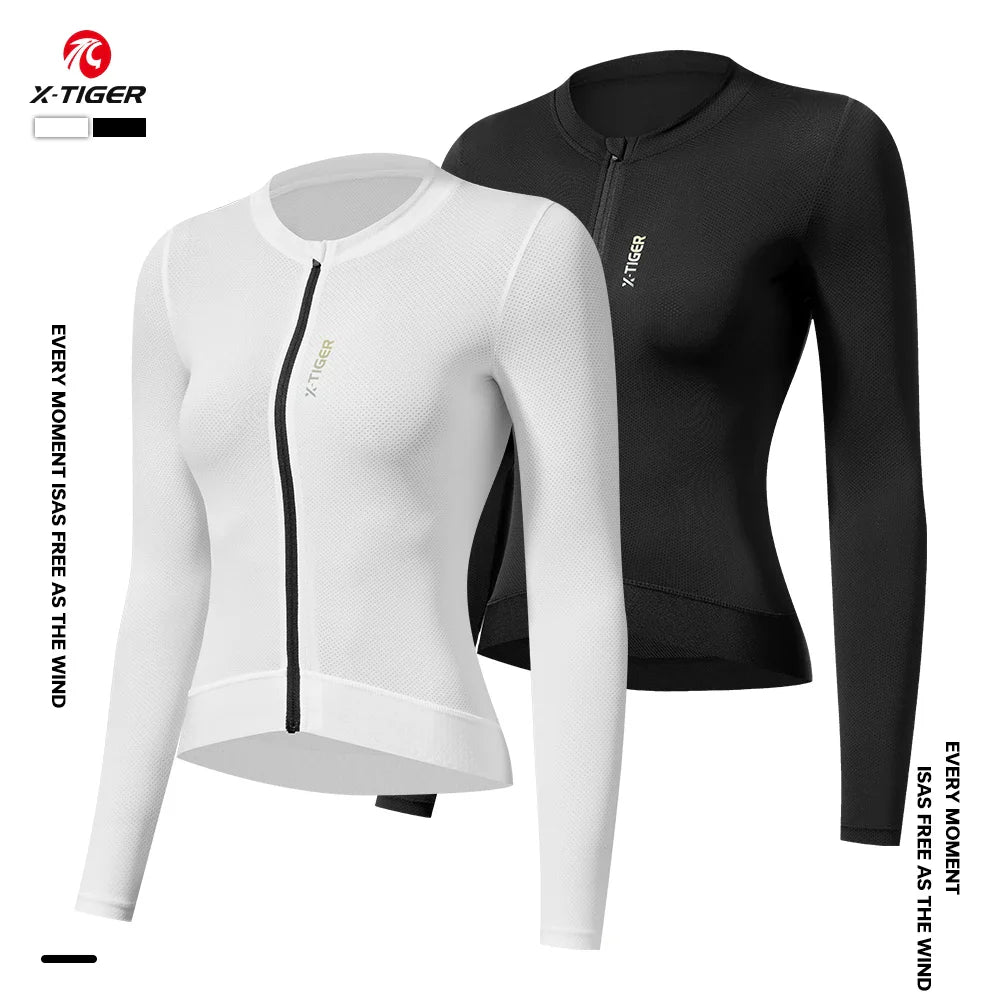 X-TIGER Women's Long Sleeve Cycling Jersey – UV & MTB