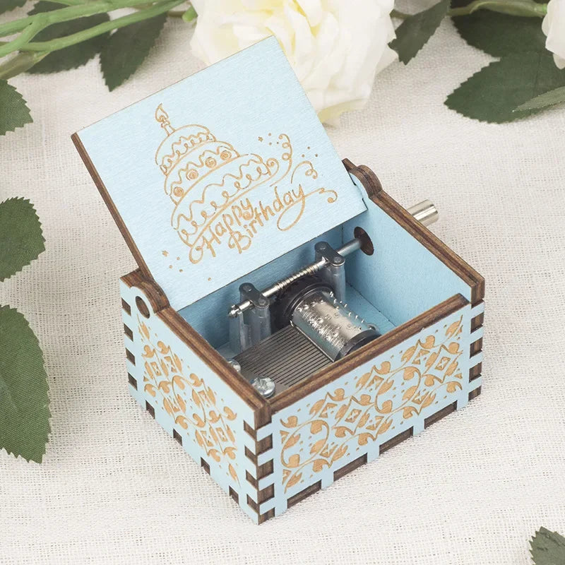 Classic 18-Note Wooden Music Box – "Happy Birthday" Gift