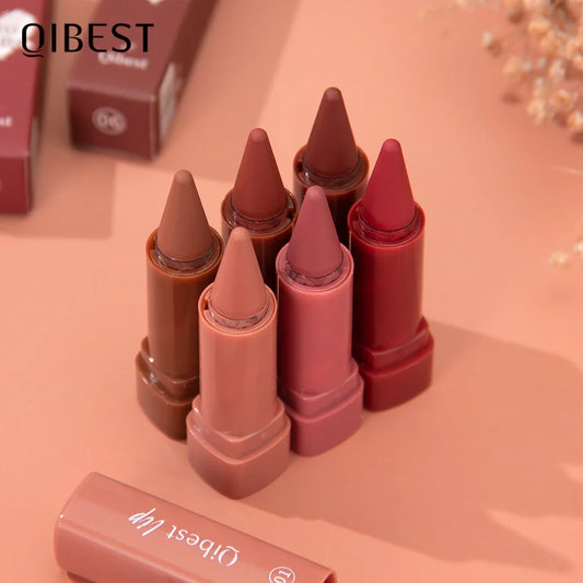 QIBEST Matte Lip Liner & Tint – Waterproof Nude Brown Contour Matte Lip Liner Oasis Select