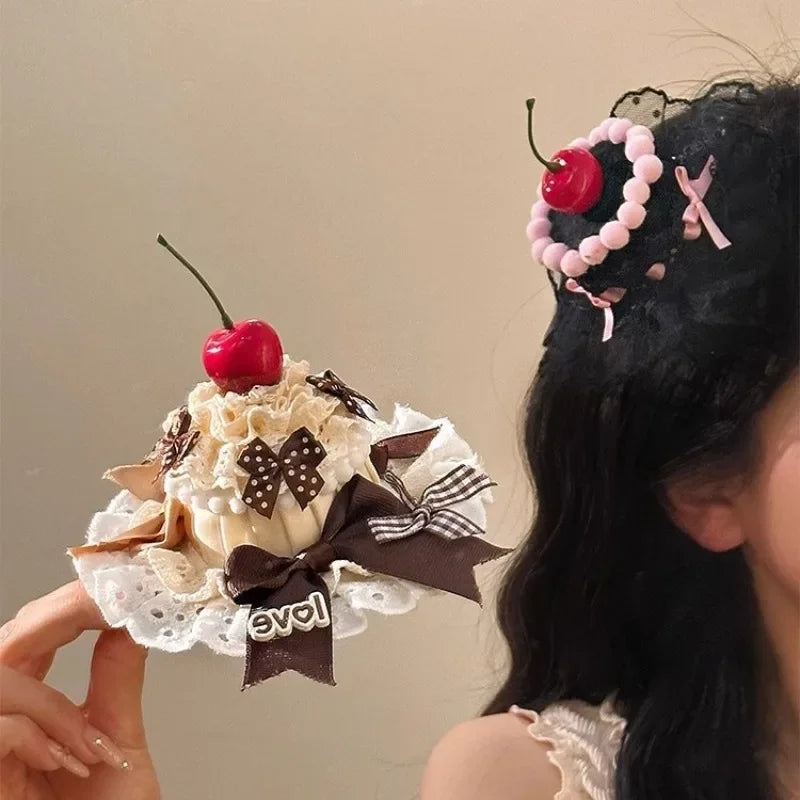 Little Girl Cake Hairpin Creative Birthday Atmosphere Headband Fashionable Children's Birthday Party Baby Hairpin Hair Accessory Peaceful Pleasures Health and Wellness