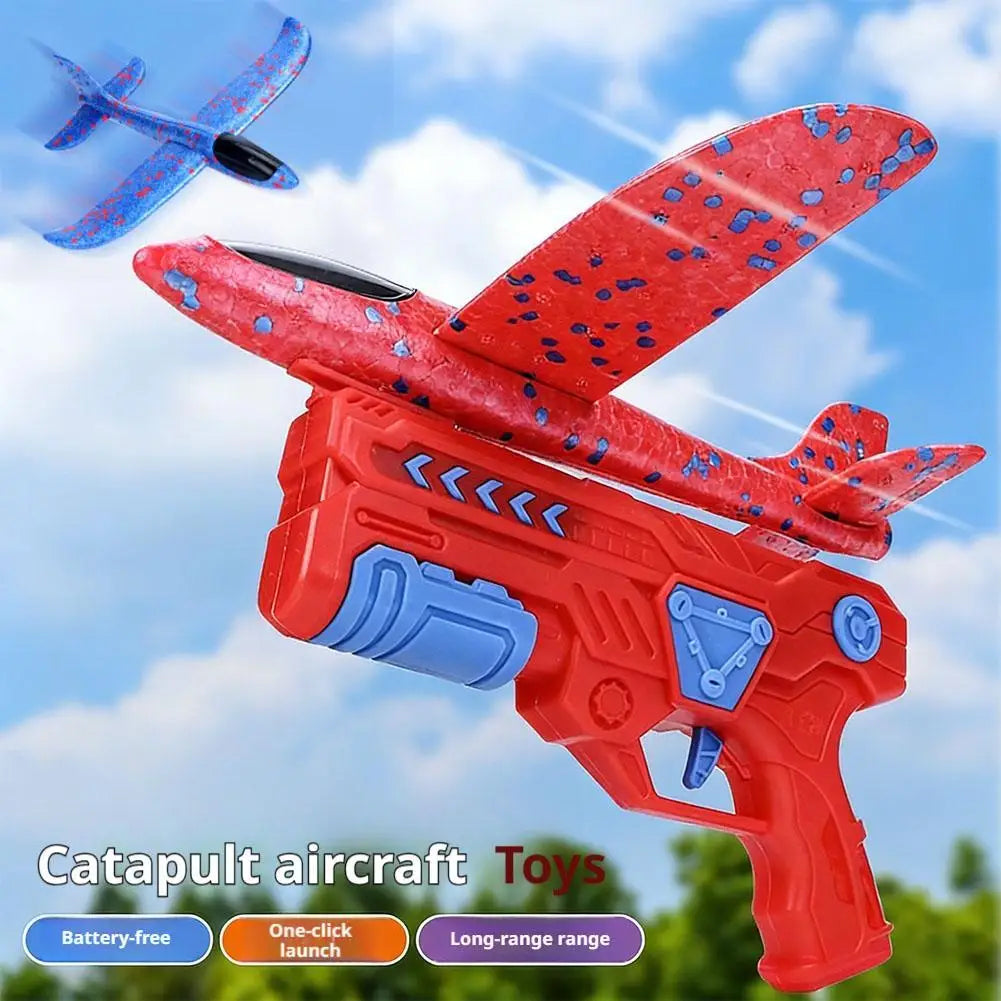 Kids Foam Catapult Airplane Launcher Toy | Outdoor Play Gift Foam Airplane Launcher Peaceful Pleasures Health and Wellness
