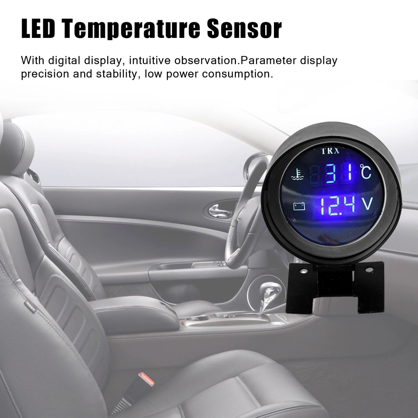 2-in-1 Digital Water Temp Gauge & Voltmeter | 12V 24V KKMOON
