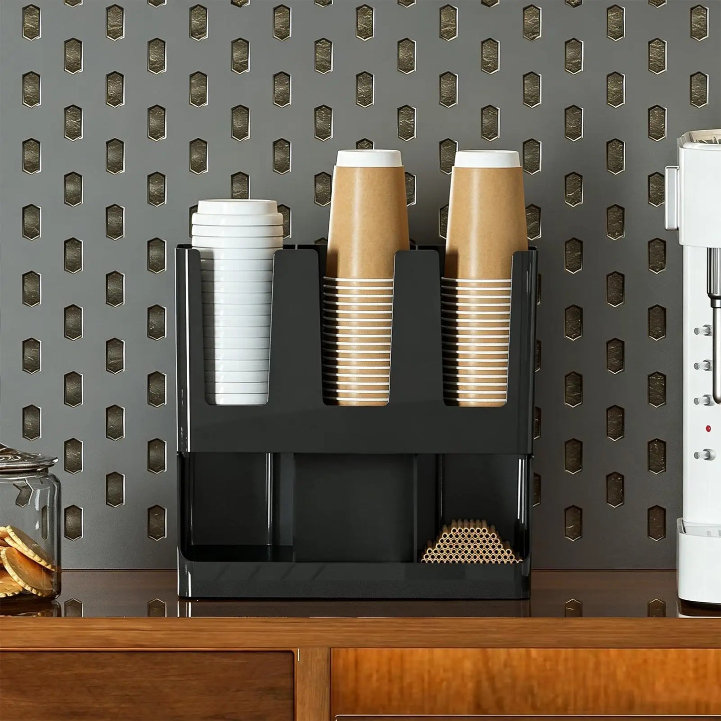6-Compartment Coffee Station Organizer | Pods, Tea & Condiments