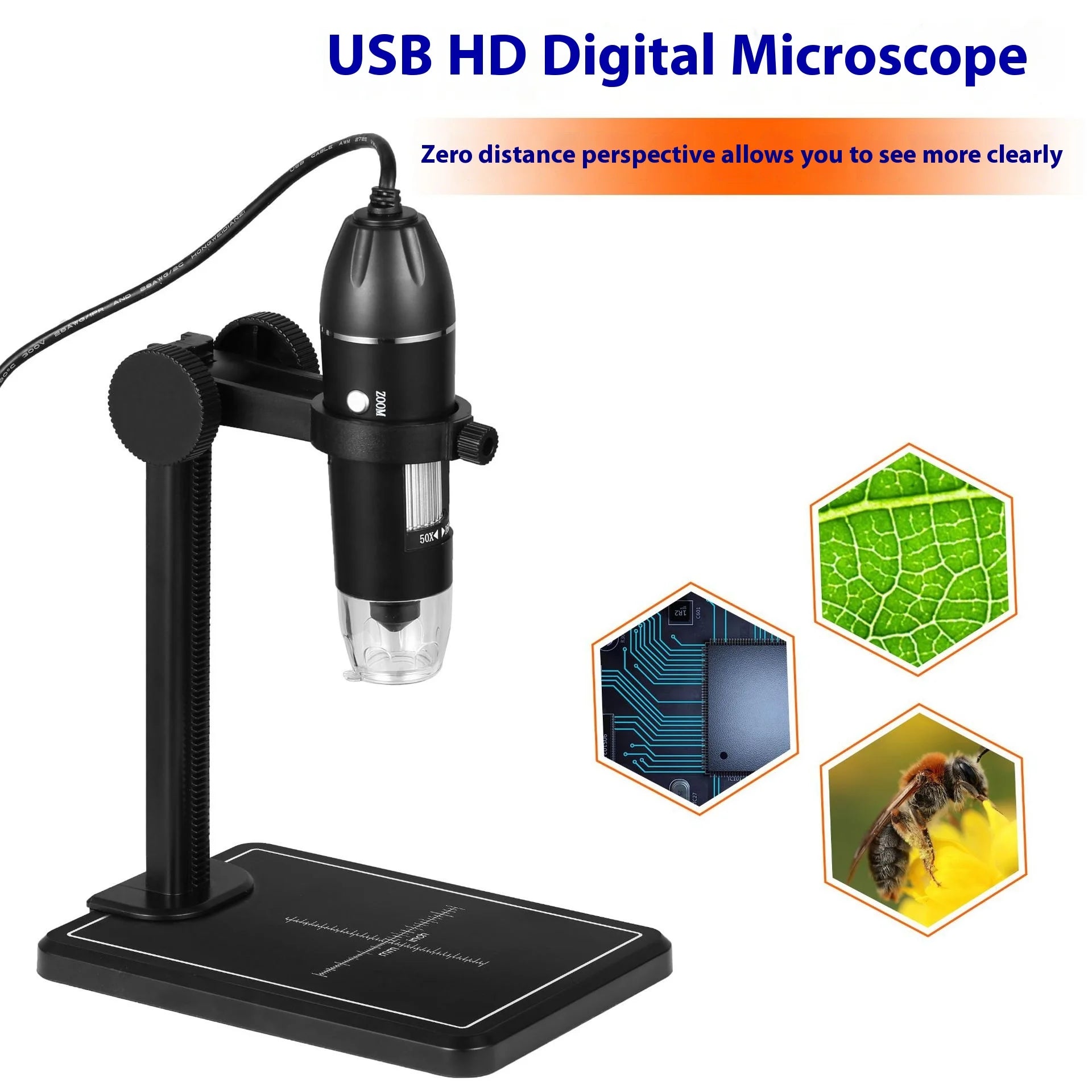 1000X Usb Digital Microscope for Maintenance and Inspection, Electronic Magnifying Glass for Video Tape Measurement Peaceful Pleasures Health and Wellness