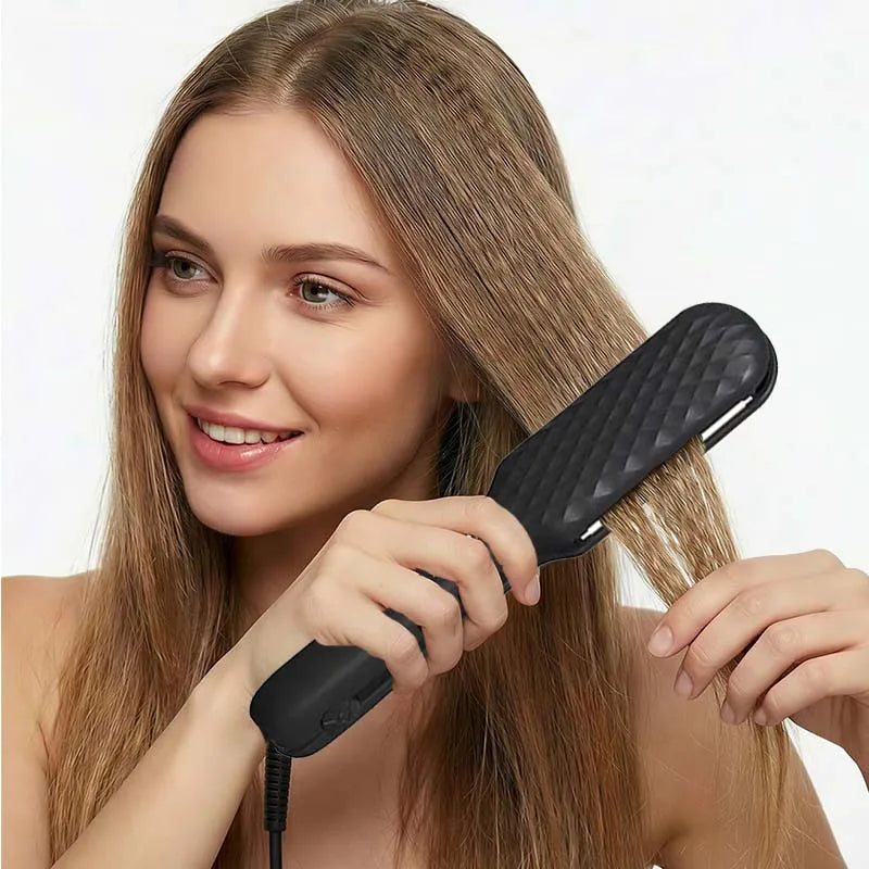 Hair Curler Fluffy Splint Flat Iron Curling Corrugated Plate Ceramic Professional Electric Hair Crimper For All Hair Lengths Peaceful Pleasures Health and Wellness