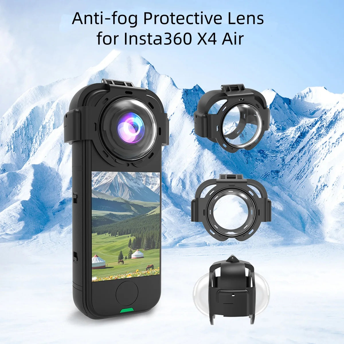 Protective Lens For Insta360 x4 Air Camera Anti-Fog And Dust Protection For Your Camera Snap-On Design For Simple Installation Peaceful Pleasures Health and Wellness