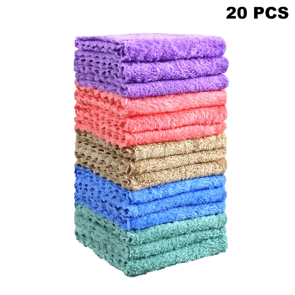 20pcs Soft Absorbent Solid Color Washcloths Gentle on Quick Drying Compact Square Towels for Home Bathroom Bathroom Peaceful Pleasures Health and Wellness 20PCS 24.89x24.89cm United States