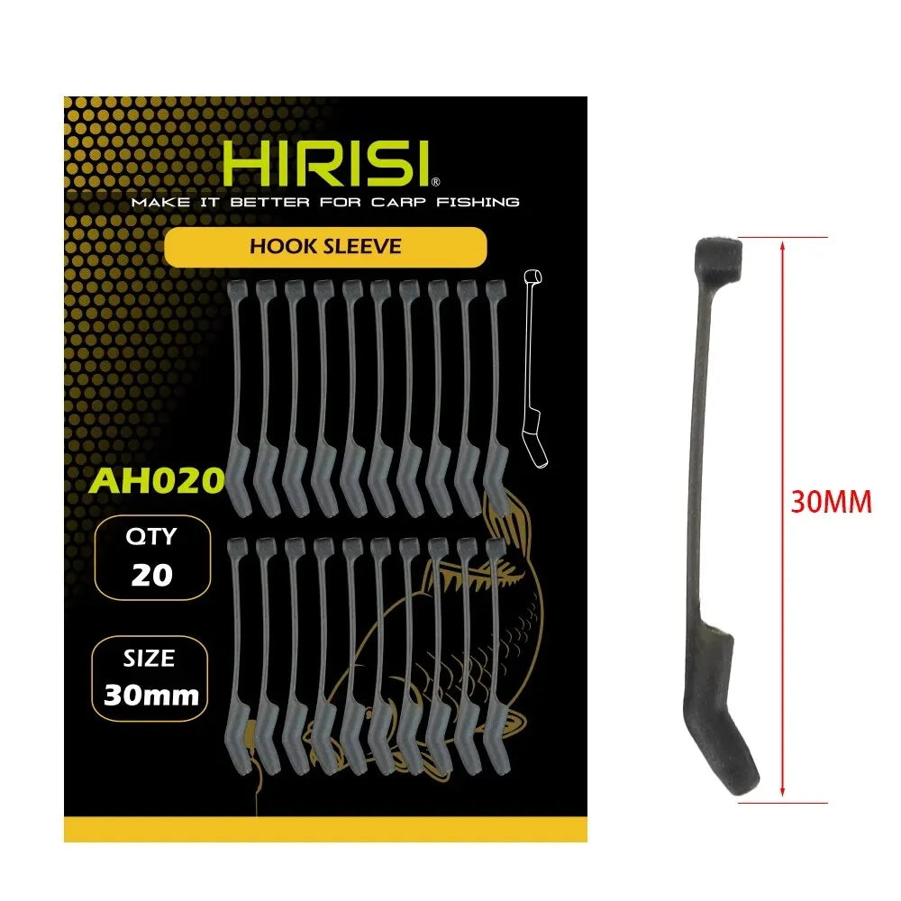 2026 HIRISI 20Pcs Anti-Tangle Carp Fishing Hook Sleeves, D-Rig Aligner for Pop Up Boilies, Practical Terminal Angling Tackle Peaceful Pleasures Health and Wellness AH020