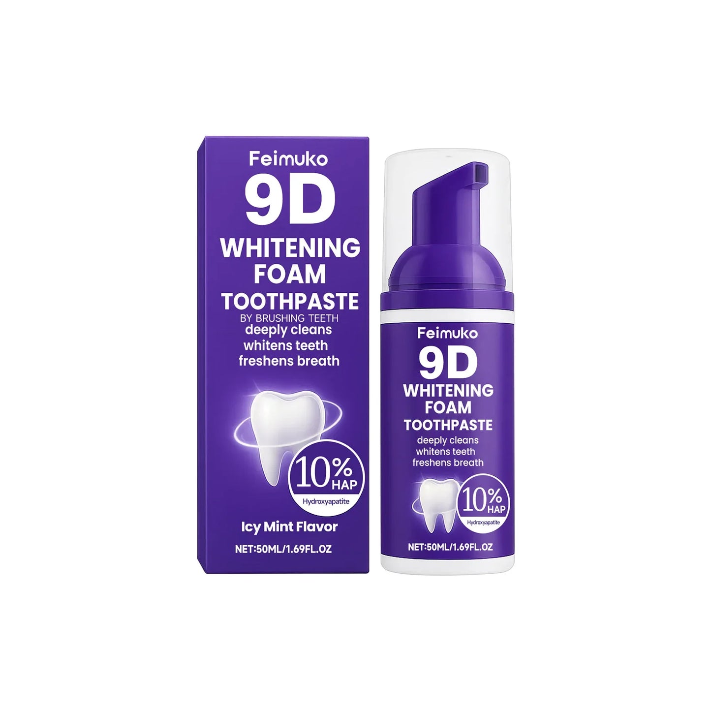 FEIMUKO 9D Whitening Mousse Toothpaste – Plaque & Stain Removal
