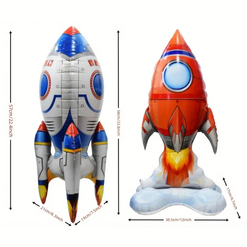 Outer Space Foil Balloons – Rocket Planet Astronaut Party Decor