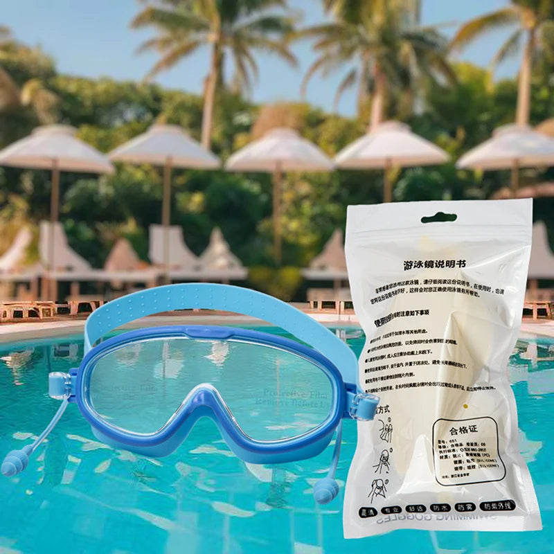 Anti-Fog HD Swimming Goggles for Adults & Kids – Large Frame
