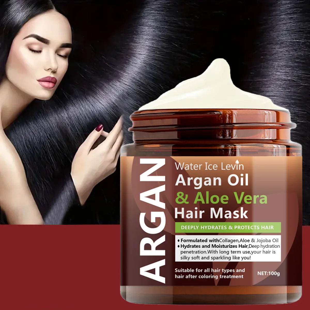 Argan Oil & Aloe Vera Hair Mask – Collagen Keratin Treatment