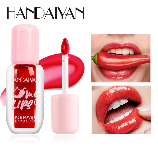 Handaiyan Pearlescent Lip Gloss – 8 Shades, Plumping & Long Lasting Lip Gloss Oasis Select