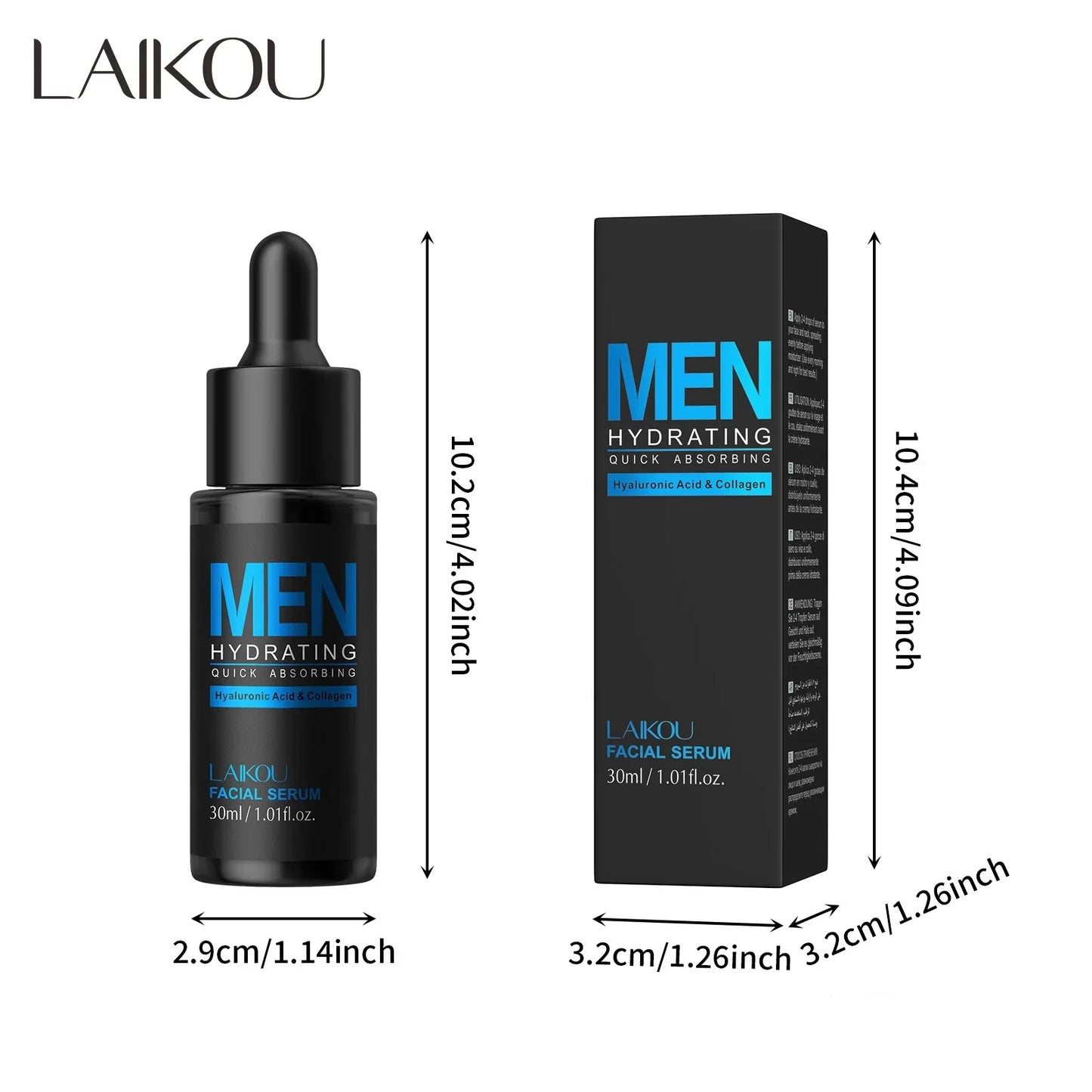 LAIKOU Men's Hyaluronic Acid Serum 30ml – Hydrating & Firming