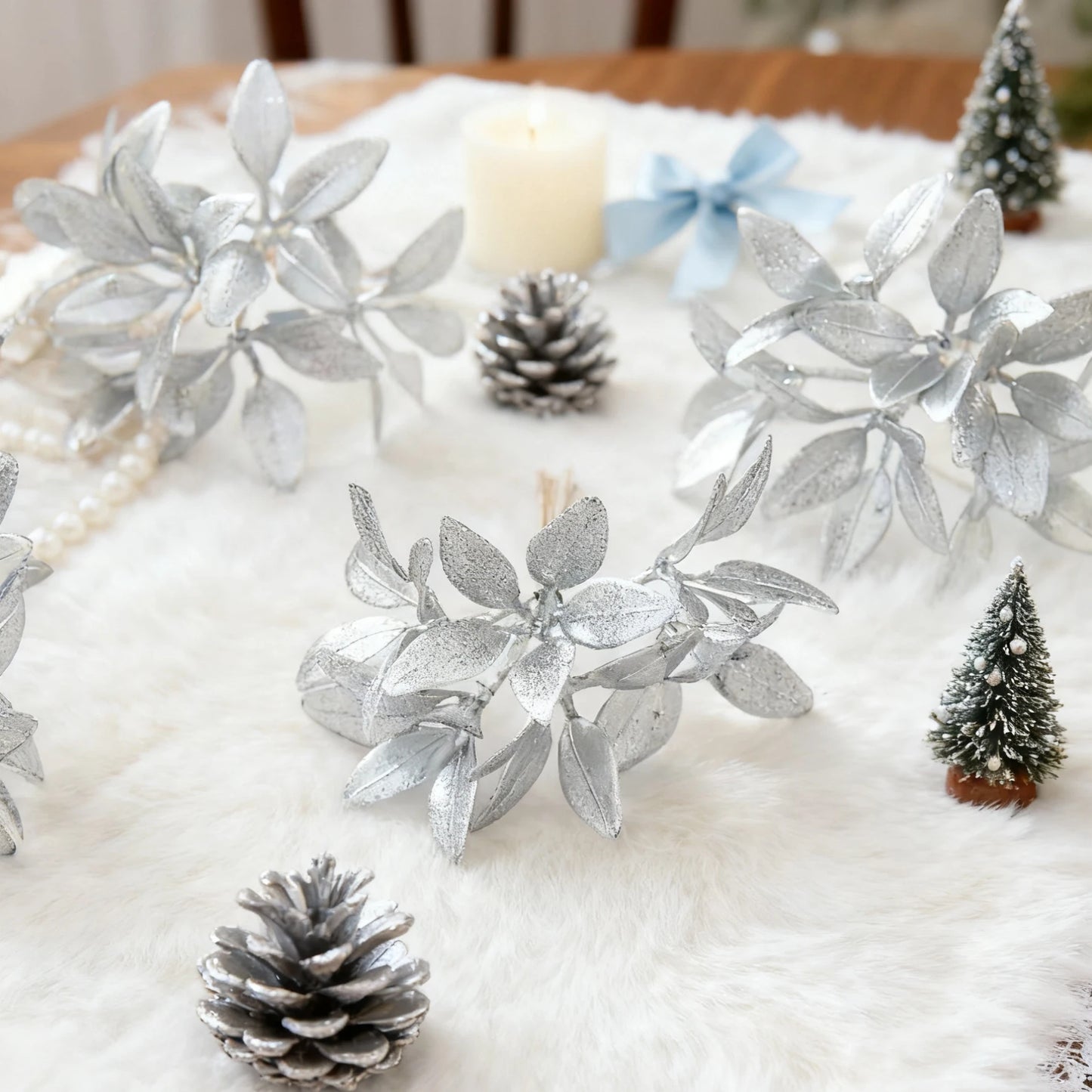 Artificial Golden Pine Picks | Wedding & Home Decor – 5/10 Pcs