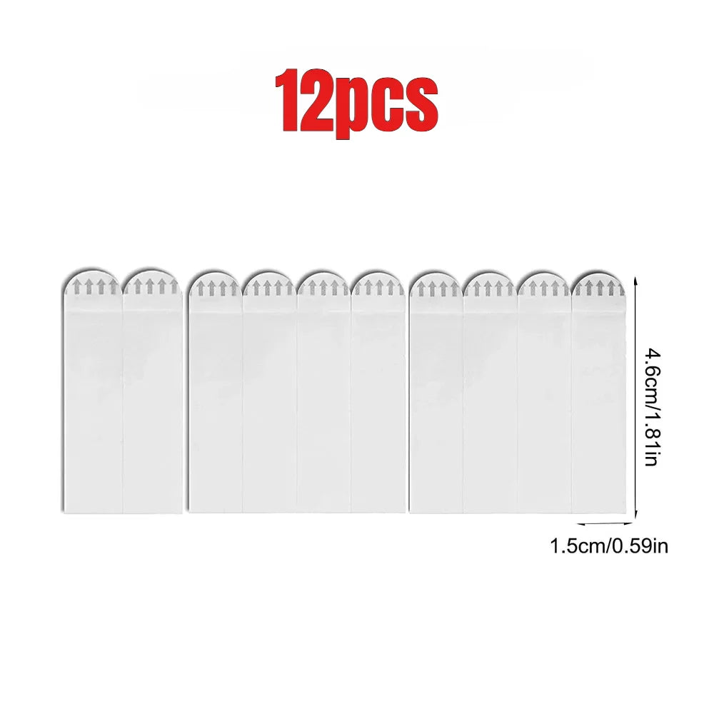 Strong Hanging Picture Frame Removable Magic Tape Easy Pull Adhesive Hook Self-Adhesive No Trace Magic Decorative Picture Double Peaceful Pleasures Health and Wellness 1set 12pcs 1