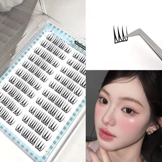 10 Rows Korean Girl Group Style False Eyelashes U Shape Wispy Idol Lashes Enlarge Eyes Natural Self Adhesive Eyelash Extension Peaceful Pleasures Health and Wellness