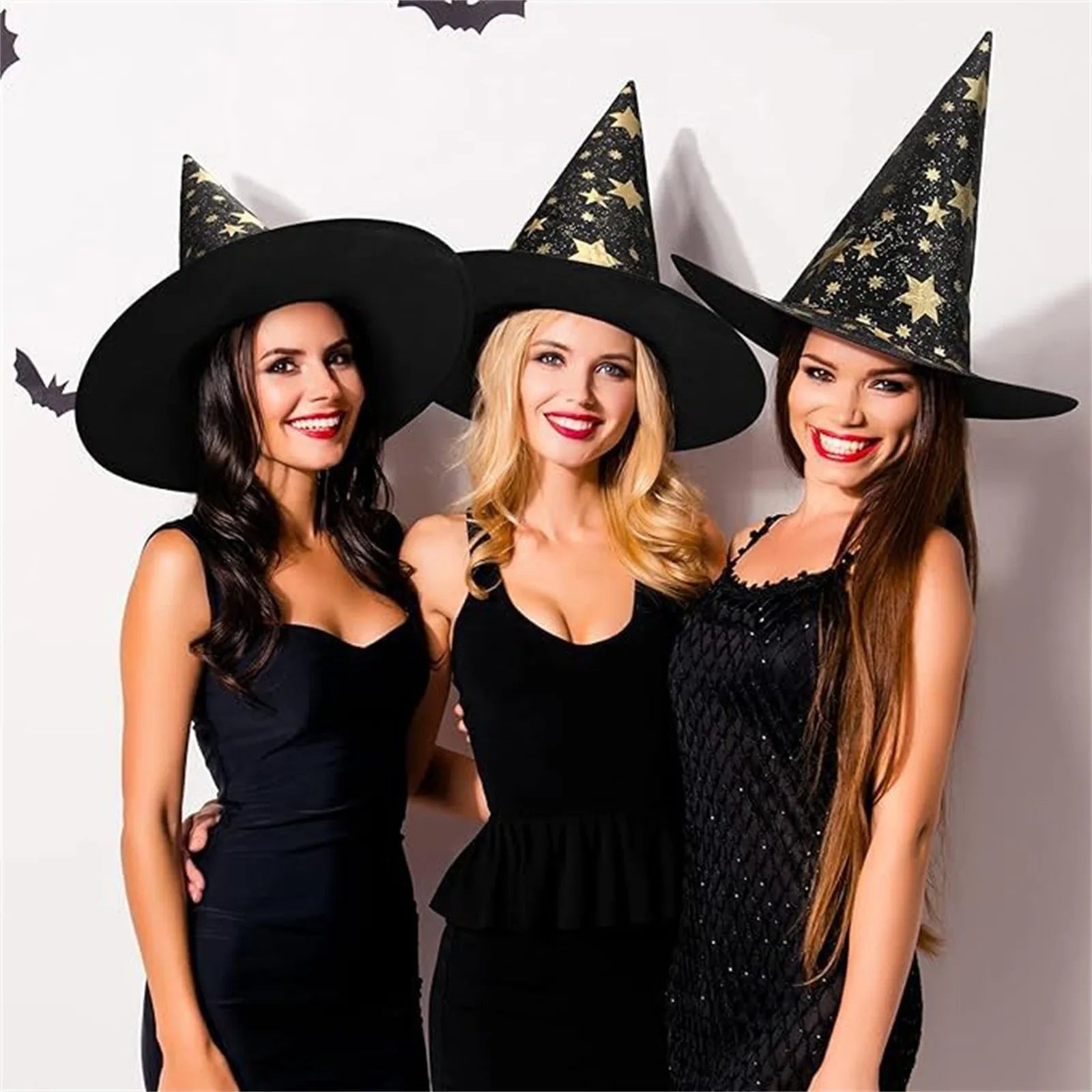 Halloween Hat Children Adult Masquerade Dress Up Magician Bronzing Wizard Pentagram Hat Halloween Party Witch Hat Favor Peaceful Pleasures Health and Wellness