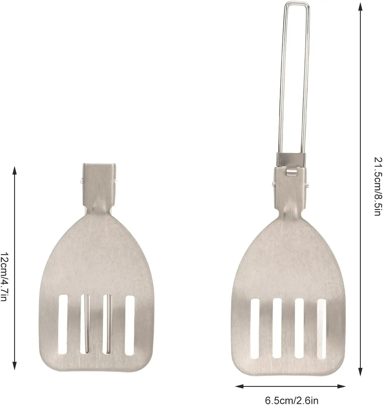 Folding Spatula Spoon Shovel Food Turner Portable 304 StainlessSteel Outdoor Camping BBQ Cooking Tableware Picnic Supplies ﻿ Peaceful Pleasures Health and Wellness