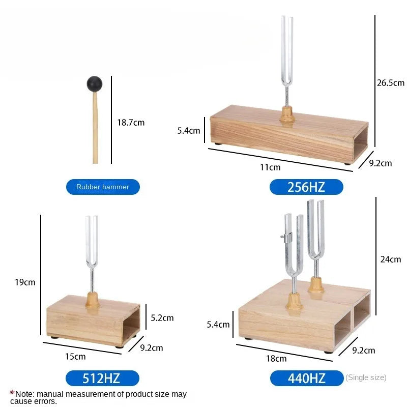 256 440 512HZ Tuning Fork Resonance Box Chakra Forks Sound Therapy