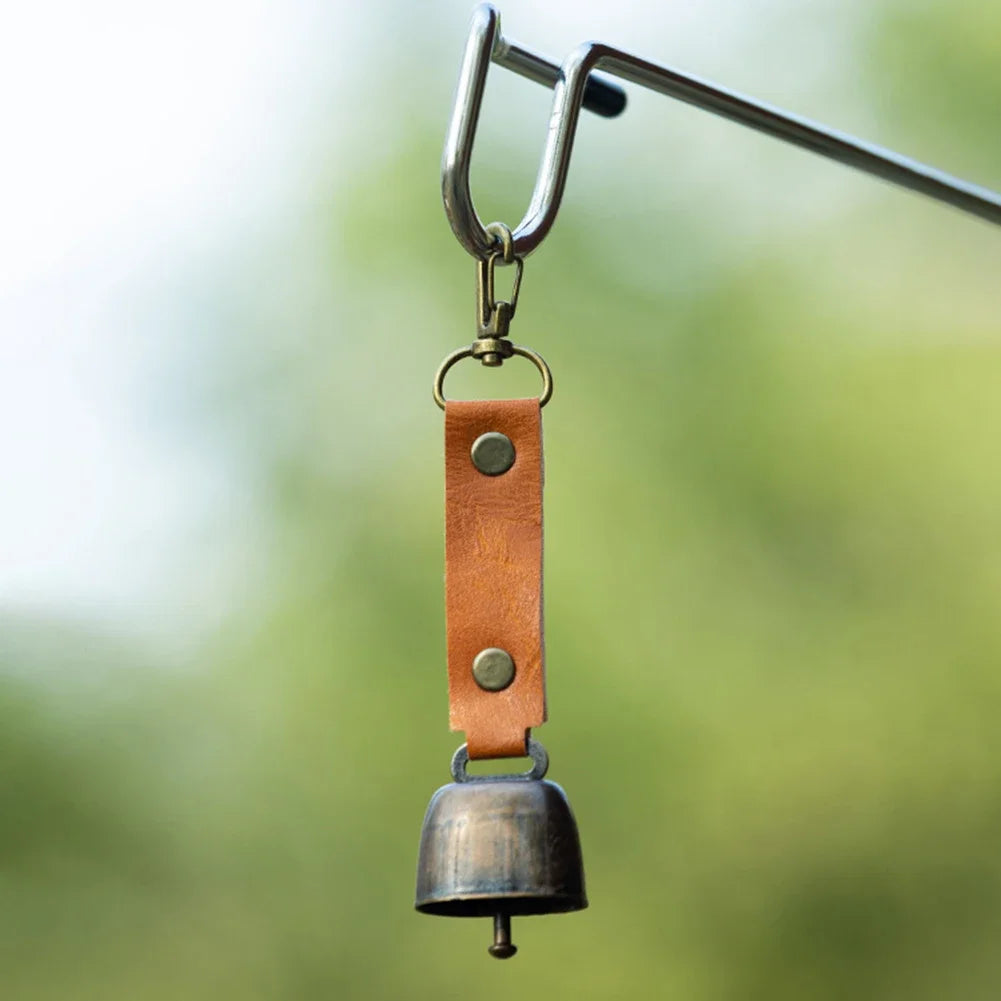 Outdoor Repellent Bear Bell Camping Retro Wind Chime Keychain Accessories Hiking Reminder Pet Pendant Bell for Fishing Peaceful Pleasures Health and Wellness