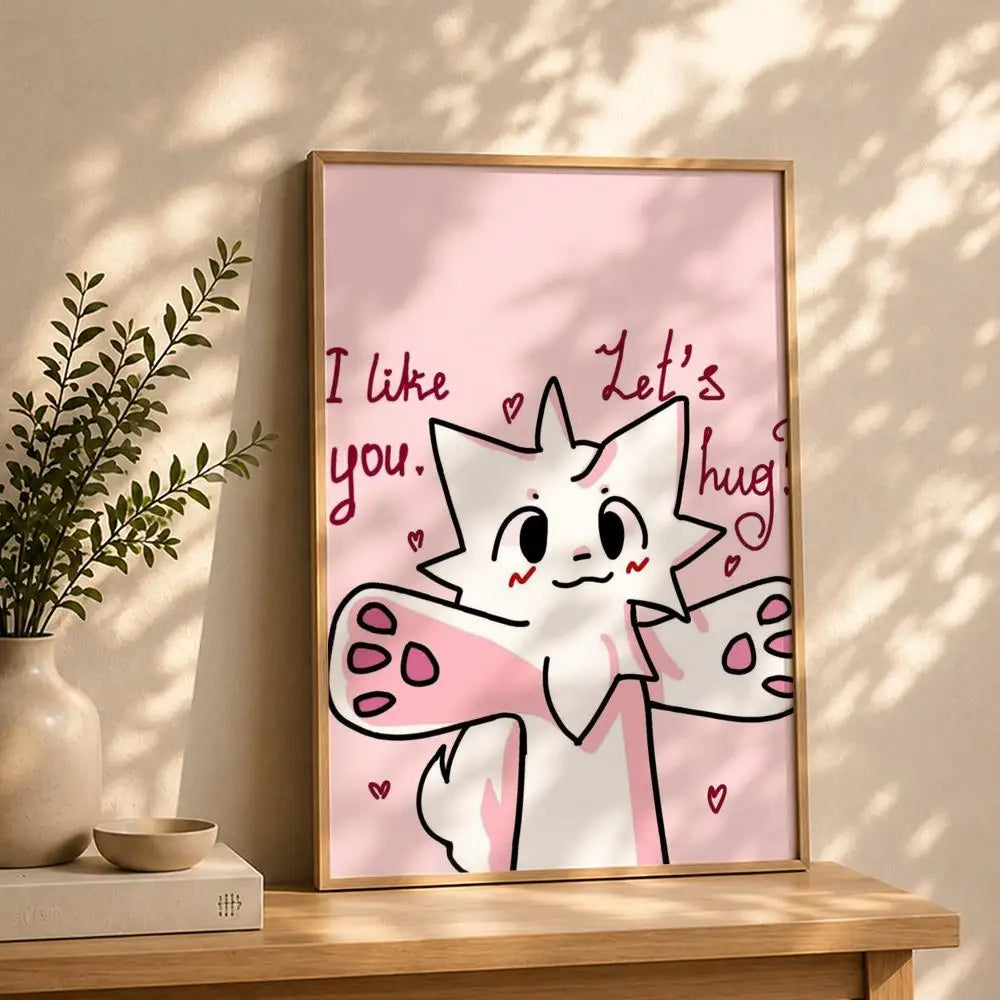 Meme B-Boykissers Poster HD Self Adhesive Waterproof Wall Art Ideal for Home Office Dorm Bedroom Great Gift Peaceful Pleasures Health and Wellness White14 15X20cmNoframe