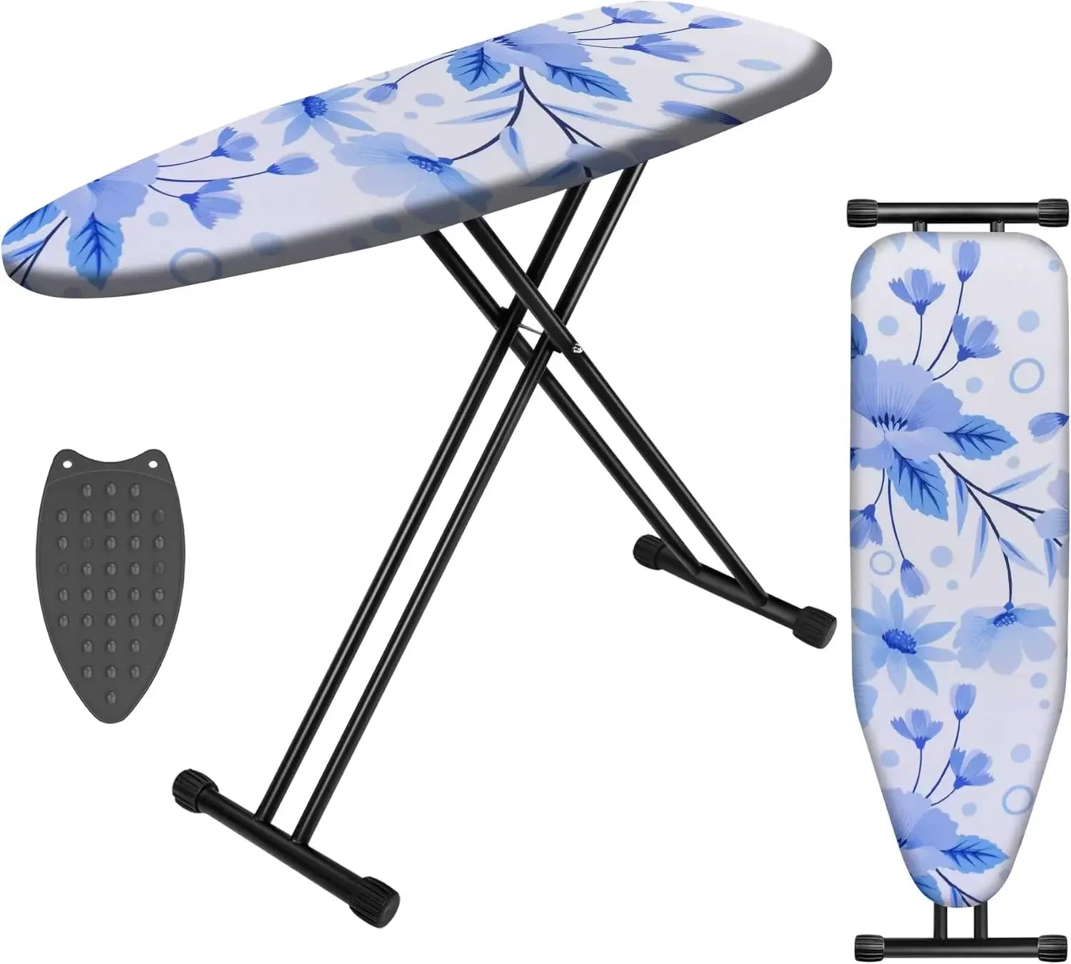 Compact Ironing Board with Extra Thick Padded Cover, Stable Foldable Design for Efficient Ironing Peaceful Pleasures Health and Wellness United States