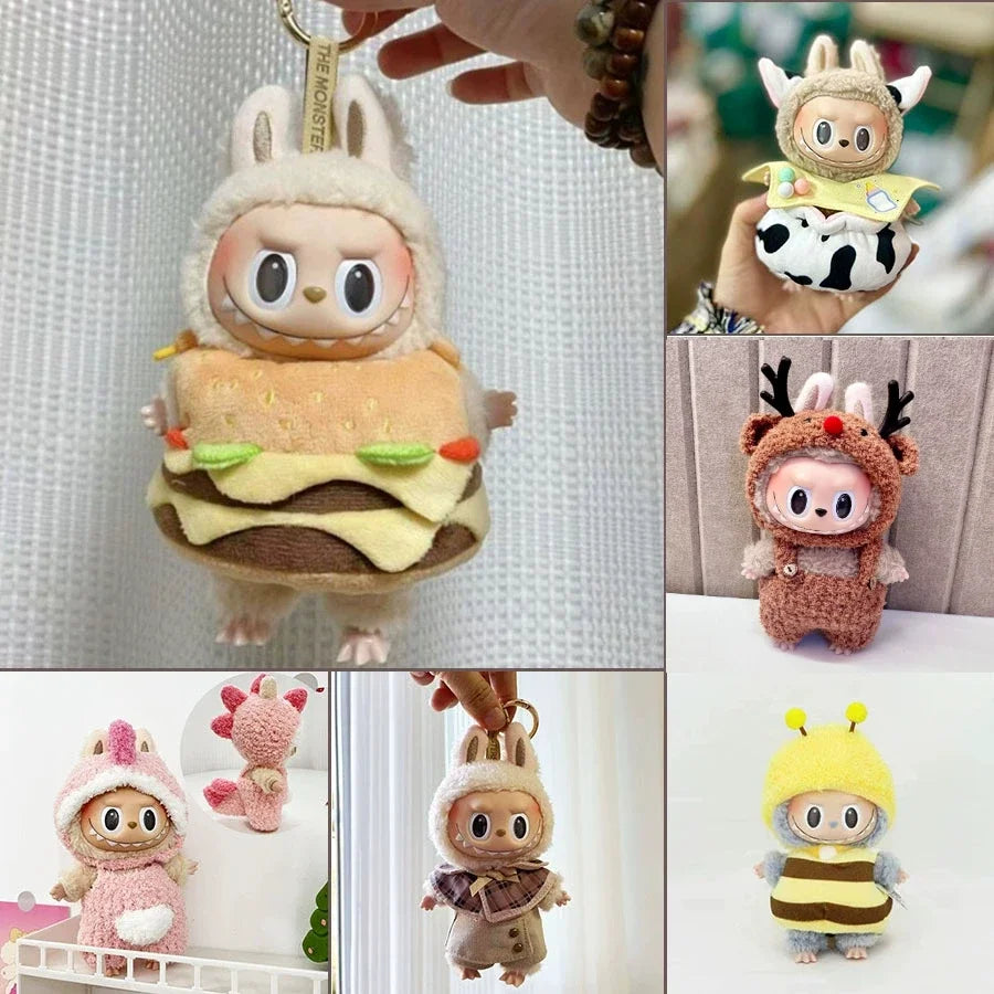 Mini Plush Doll Clothes – Labubu V1 V2 Climbing Suit Outfit