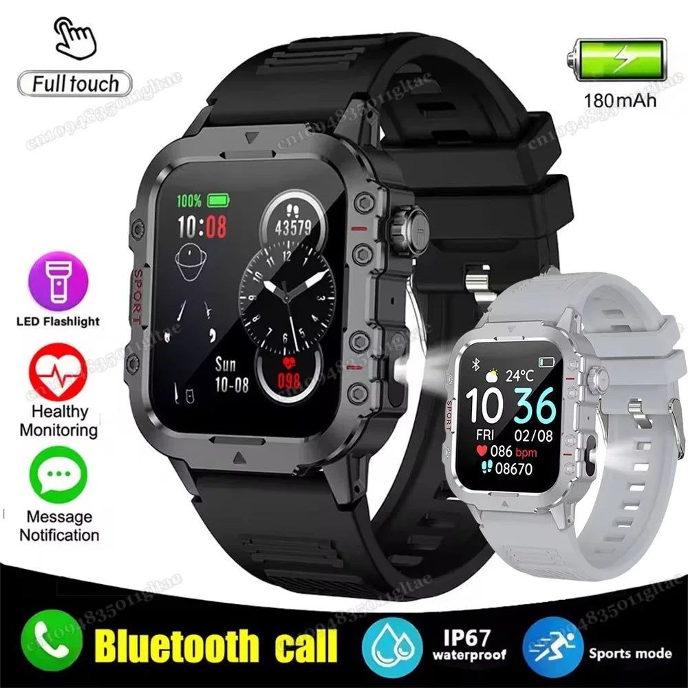 2025 New SmartWatch Men For Women Militray Outdoor GPS Track Sport Watches Heart Rate Sleep Waterproof Smart Watch IOS Android Peaceful Pleasures Health and Wellness 1Bk1Silver Smartwatch