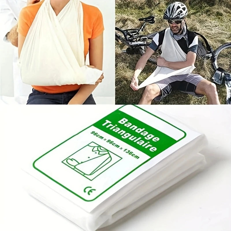 1Pc First Aid Kit Medical Bandage Fracture Fixation Triangular First Aid Bandage Emergency Camping Accessories Peaceful Pleasures Health and Wellness