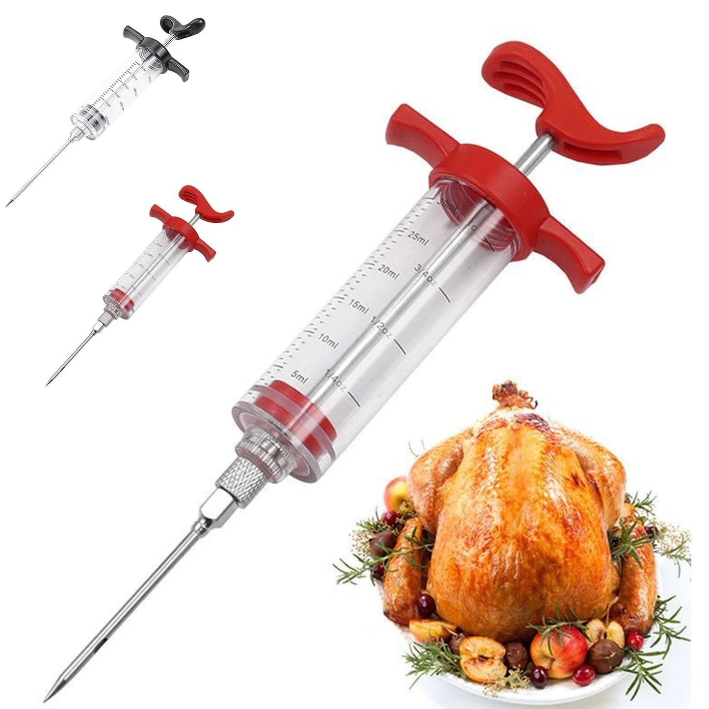 BBQ Marinade Injector Syringe for Turkey, Chicken & Brisket