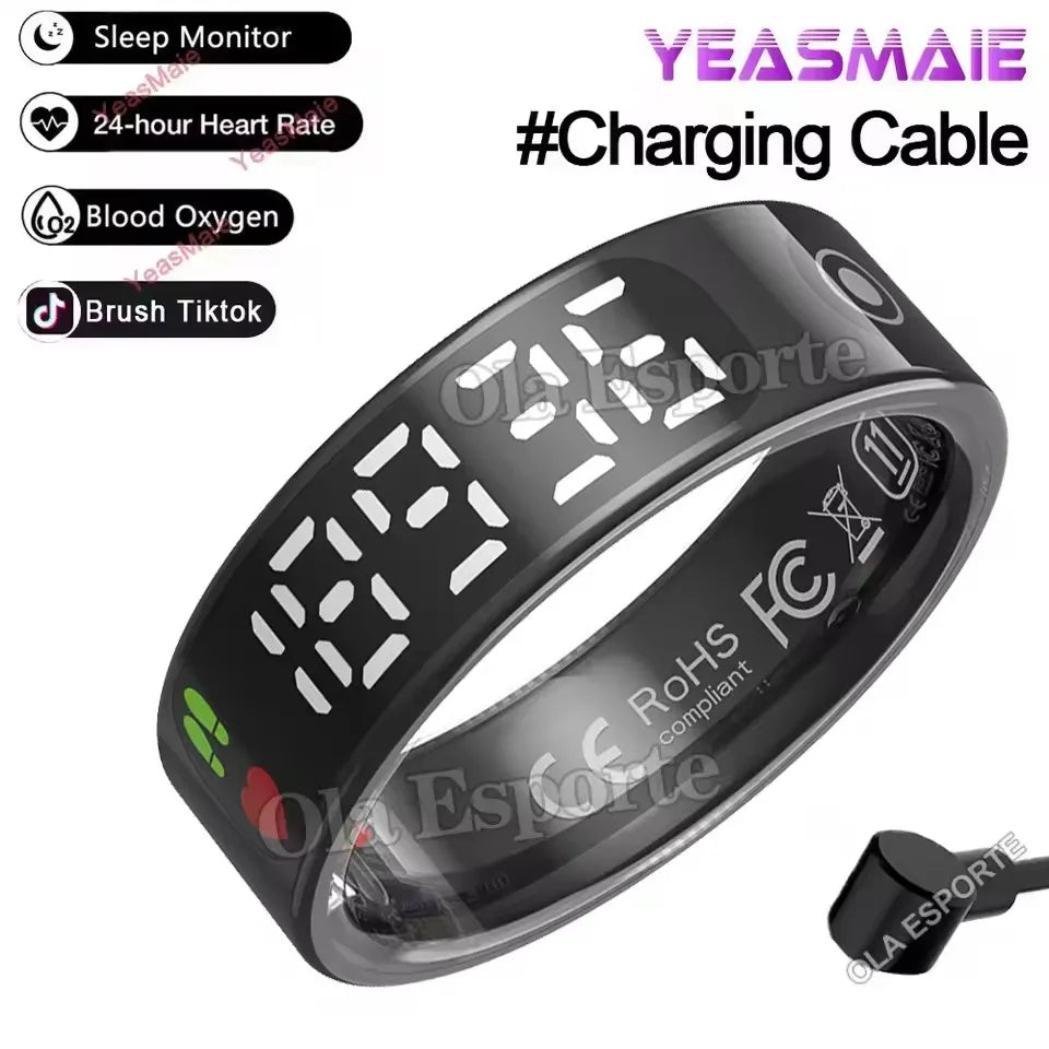 SR08 Smart Ring – Heart Rate, SpO2, Sleep & 5ATM Waterproof
