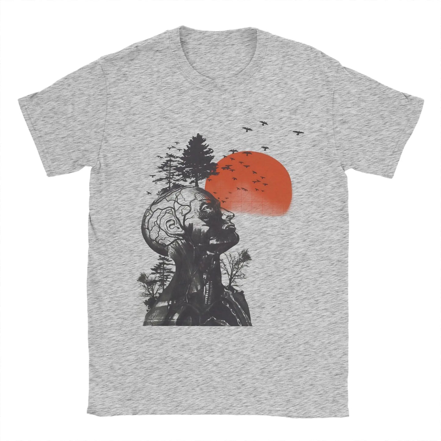 Men's T-Shirt Alan Hangover Awesome Pure Cotton Tee Shirt Short Sleeve T Shirts Round Collar Clothes Summer Peaceful Pleasures Health and Wellness GRAY L