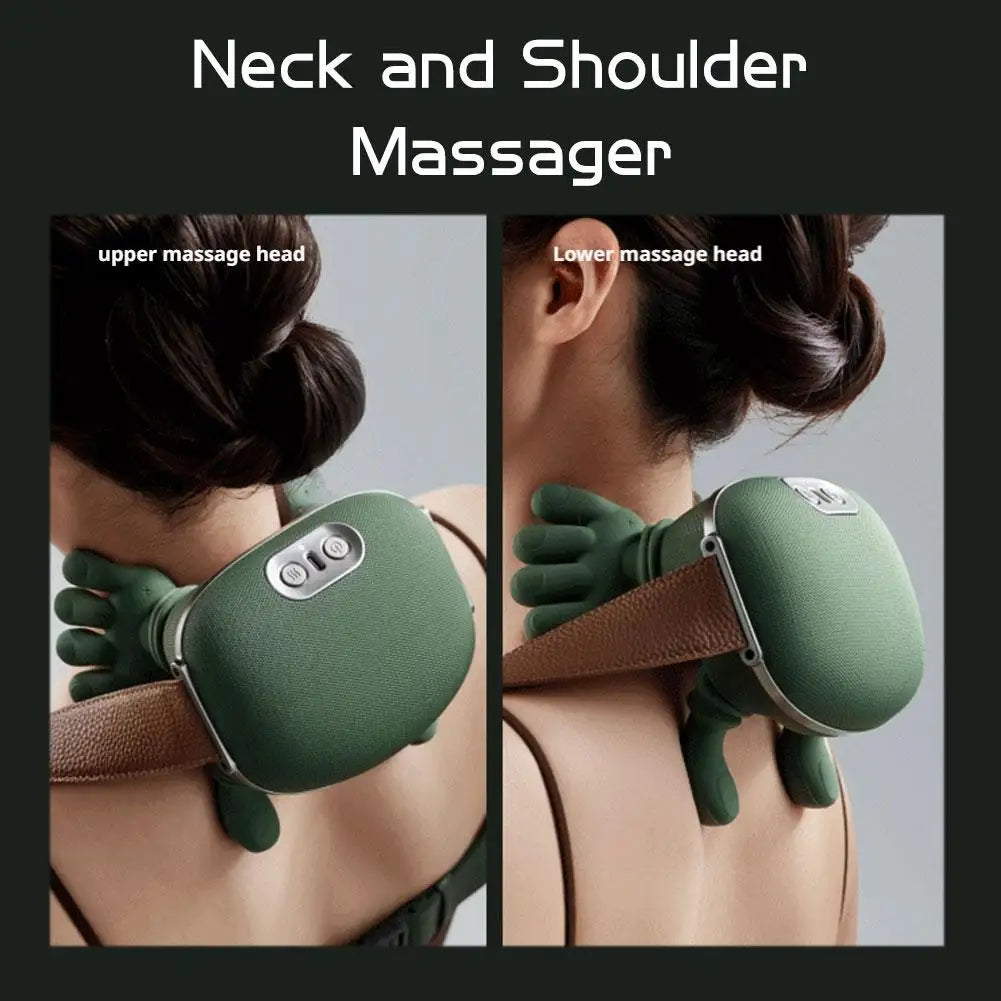 Electric Neck & Shoulder Massager with Heat | Portable Type-C