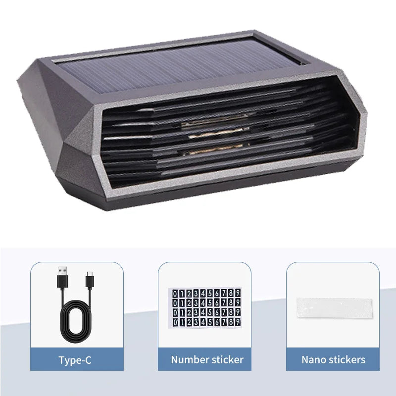 Solar Car Air Purifier Ozone Generator Car Intelligently Sterilizing Deodorizing And Removing Odors Ozone Sterilizer Hepa Filter Peaceful Pleasures Health and Wellness Light Grey