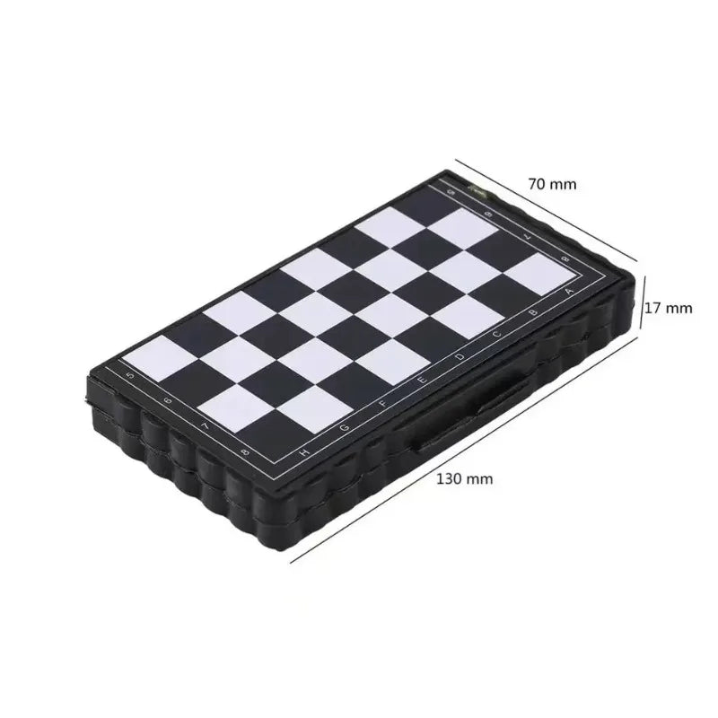 Mini Magnetic Chess Set for Kids - Portable Folding Plastic Chessboard Outdoor Friendly Travel Board Game Peaceful Pleasures Health and Wellness Mini chess