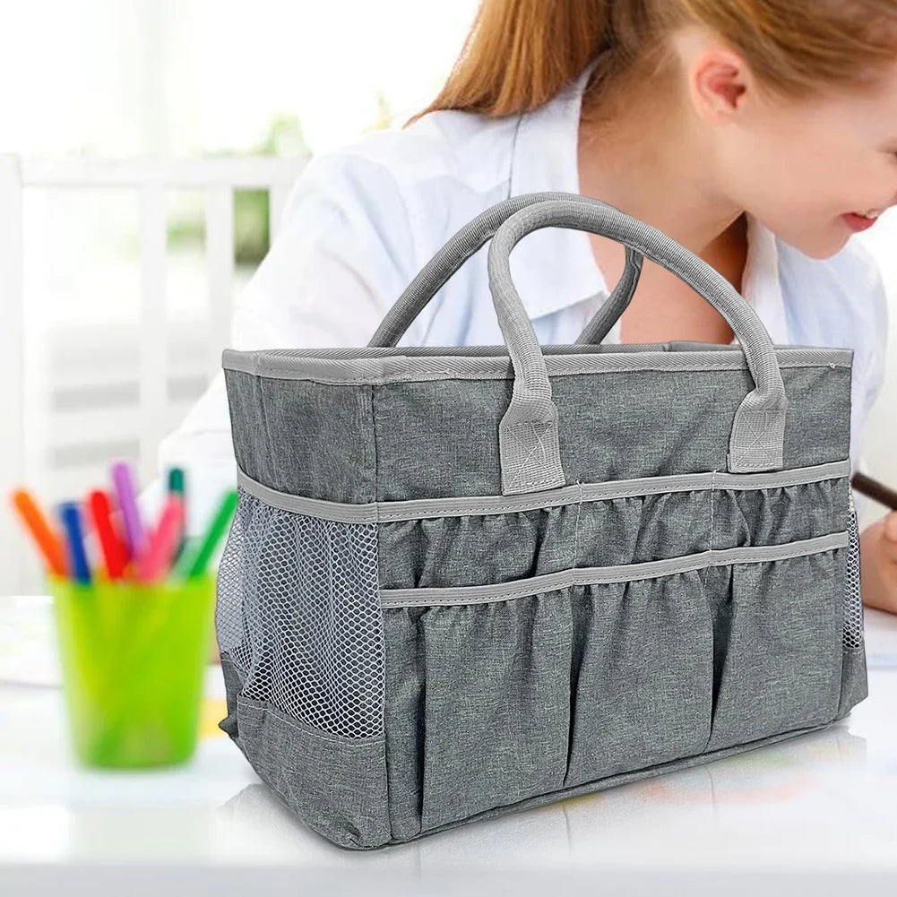 Craft Storage Tote Bag – 12 Pockets, 4-Gallon & Waterproof