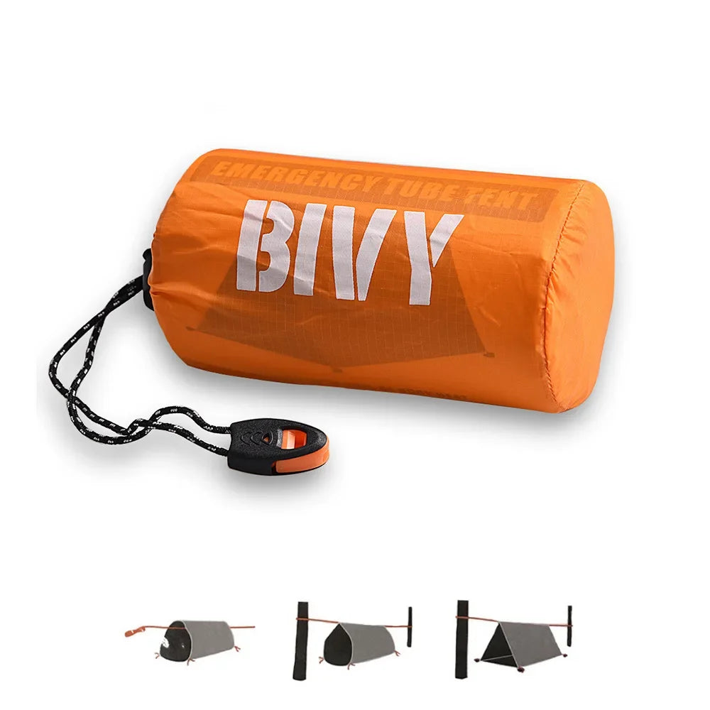 2-Person Emergency Survival Shelter Kit | Bivy Tent & Thermal Blanket Emergency Survival Shelter Peaceful Pleasures Health and Wellness