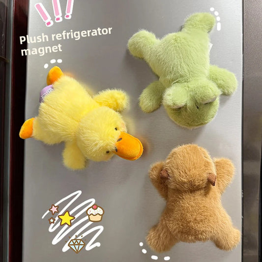Plush Animal Fridge Magnets – Cute Cartoon Magnetic Decor Decorative Fridge Magnet Peaceful Pleasures Health and Wellness