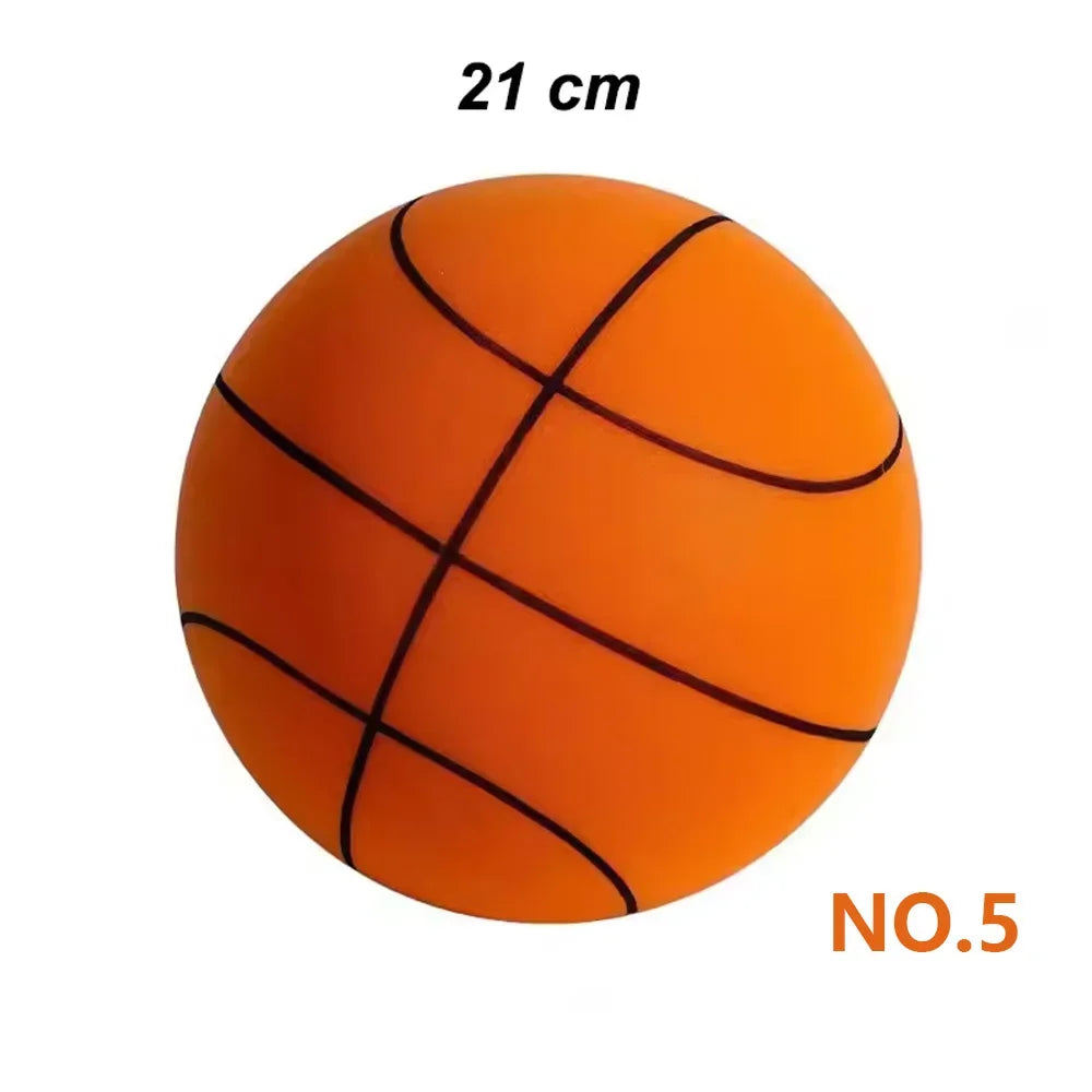 Kids Indoor Silent PU Foam Basketball – Mute Bounce Ball Peaceful Pleasures Health and Wellness Orange No.5
