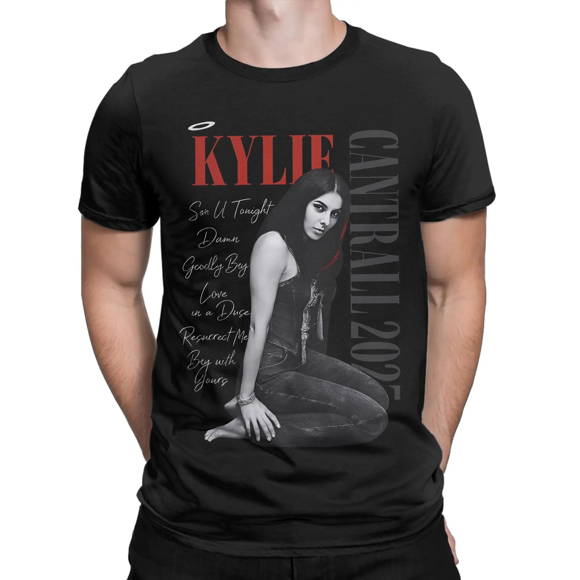 Men Kylie Cantrall T Shirts Collide Tour 2025 100% Cotton Clothing Hipster Short Sleeve Round Collar Tees Classic T-Shirt Peaceful Pleasures Health and Wellness