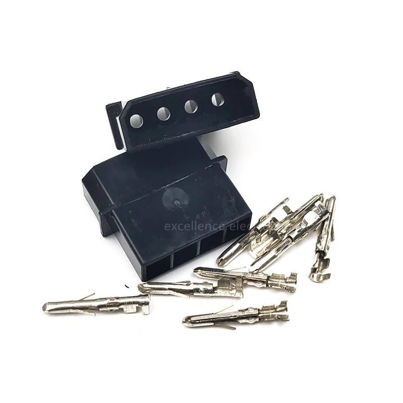10 Sets Black 5.08mm Large 4 Pin Computer ATX IDE Power Connector Big 4P Housing + Terminals for Computer ATX EPS Power Peaceful Pleasures Health and Wellness