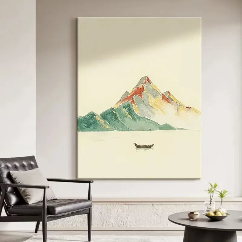 Mondern Abstract Gold Color Montains Picture For Home Wall Decor Handmade Oil Painting On Canvas Mural For Living Room Bedroom Peaceful Pleasures Health and Wellness