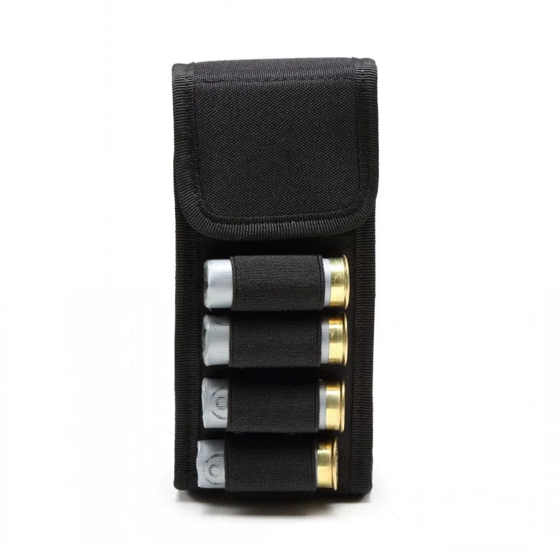 Tactical Hunting Cartridge Holder, 16-Round Shotgun Storage Pouch, Molle Style Magazine & Accessory Bag for Gun Gear Peaceful Pleasures Health and Wellness black color