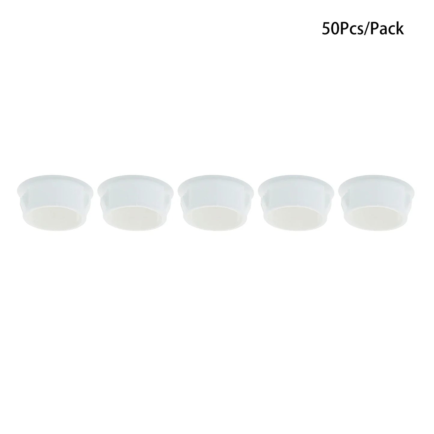 50Pcs Plastic Blanking End Caps Hole Plugs 5mm–32mm Black/White