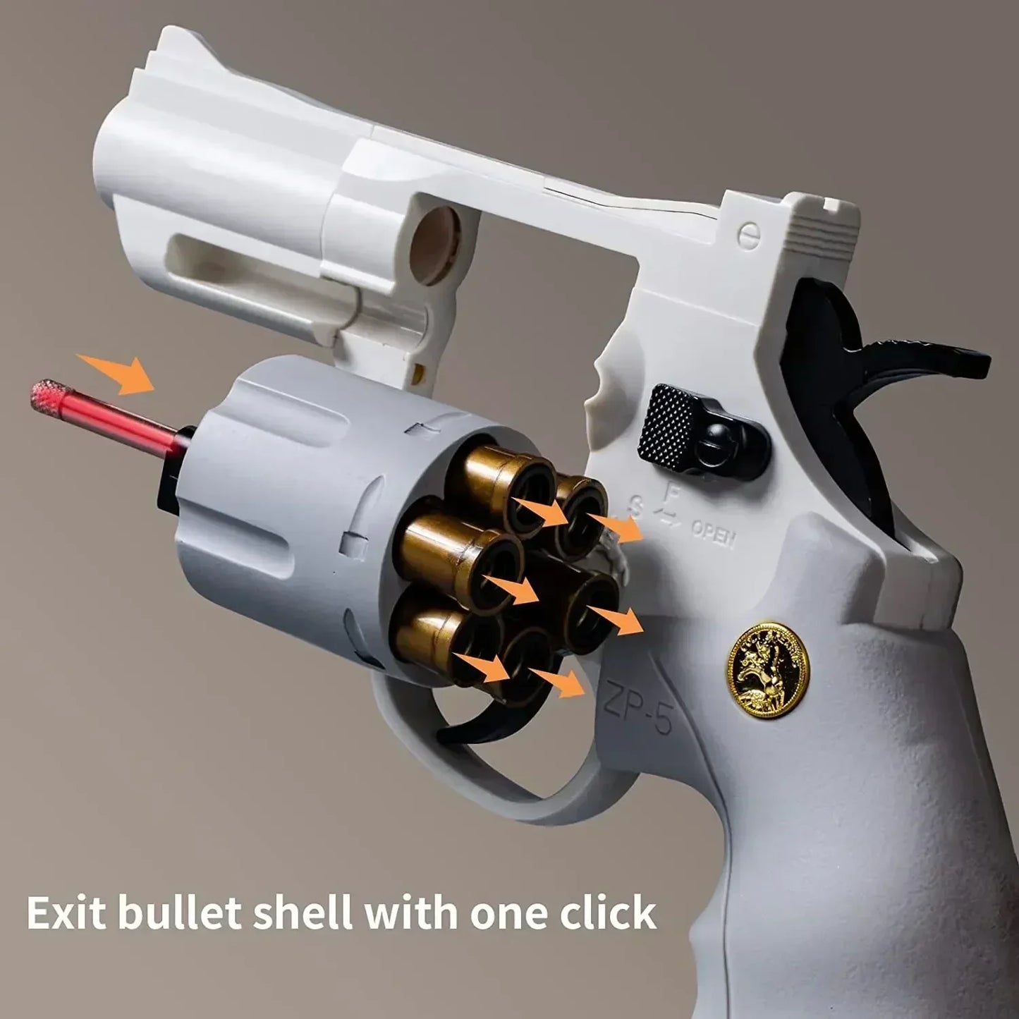 Continuous Firing ZP5 Rotating Launcher Soft Dart Blaster Toy Multiple Darts for Kids Adults Outdoor CS Style Battle Game Peaceful Pleasures Health and Wellness