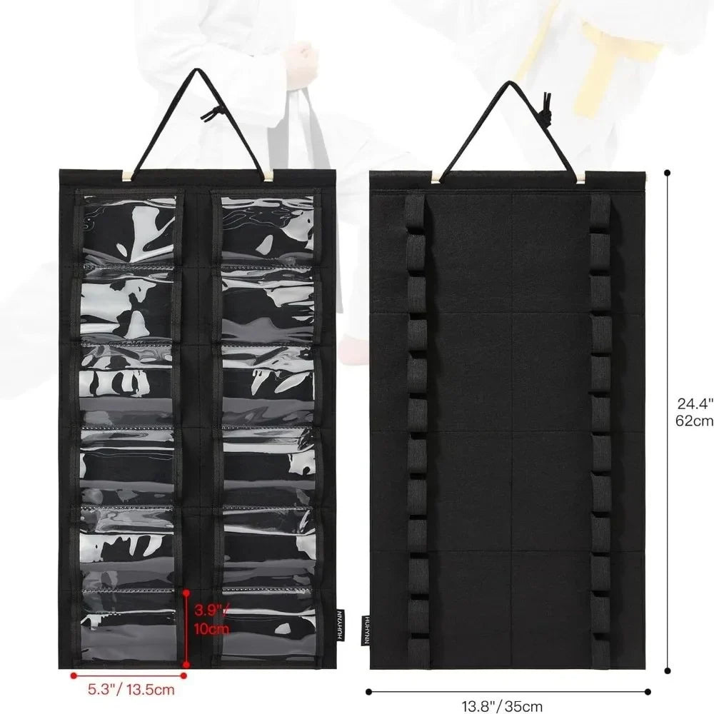 Karate Belt & Medal Display Storage Rack – Felt Hanging Bag